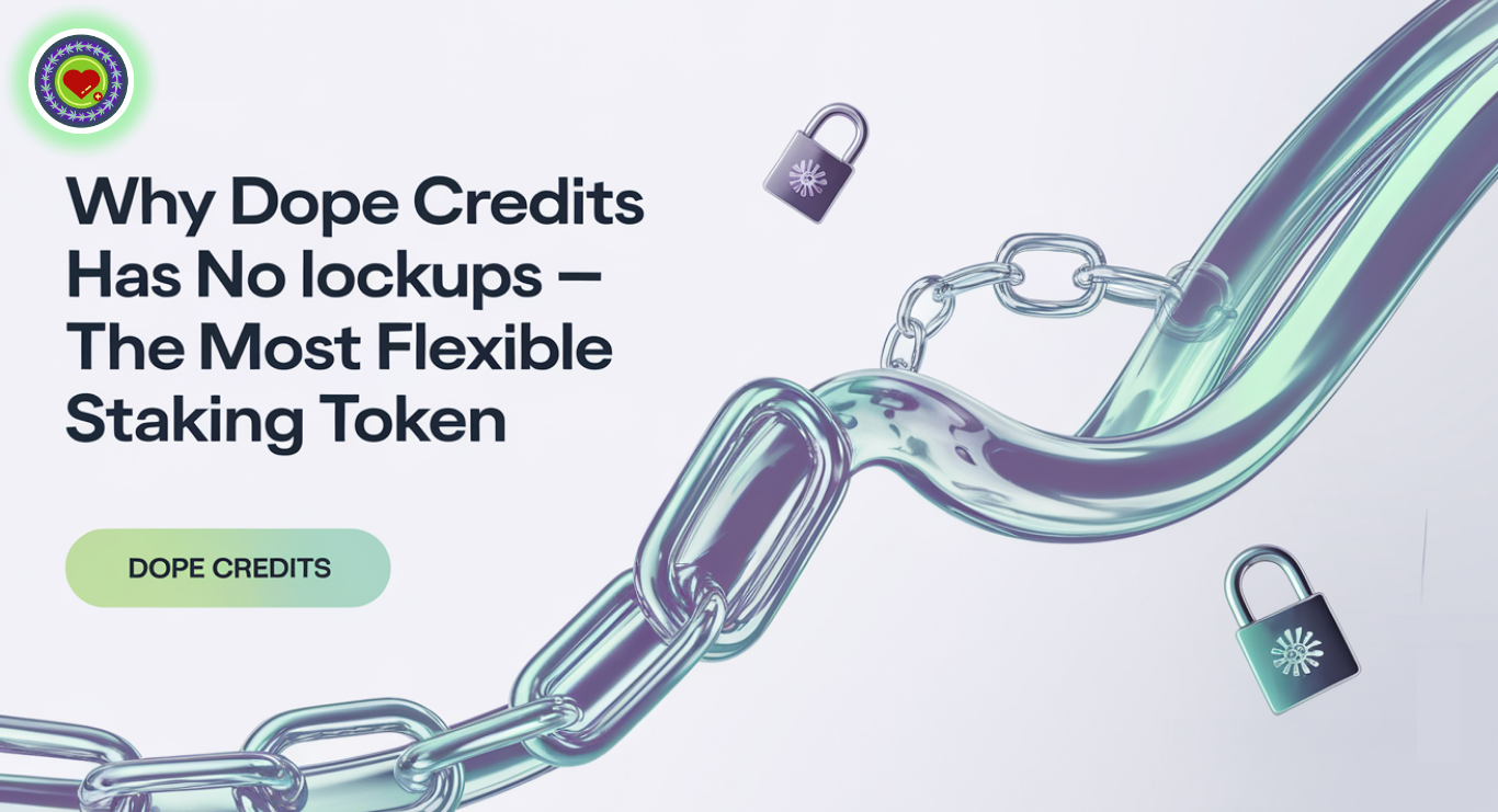 Why DOPE Credits Has No Lockups – The Most Flexible Staking Token